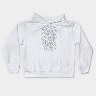 Abstraction Outline Thick Grey Kids Hoodie